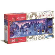 Clementoni- Karácsonyi puzzle, 1000 db, panoráma