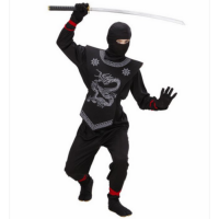 Fekete ninja jelmez 116-os