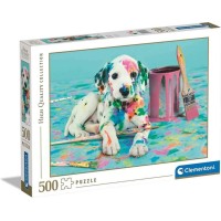 Clementoni puzzle- Rosszcsont dalmata kutyus 500 db-os (35150) 