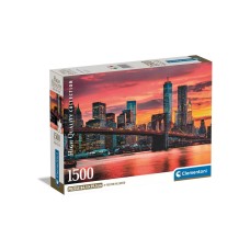 Clementoni puzzle poszterrel -East River alkonyatkor - 1500 db-os