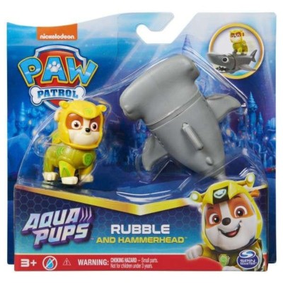 Mancs őrjárat: Aqua Pups hősök játékszett - Rubble és pörölycápa