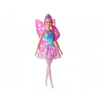 Barbie Dreamtopia: Tündér baba rózsaszín hajjal, levehető szárnnyal 