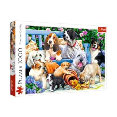 Trefl  1000db-os puzzle-Kutyák és kert