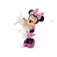 Bullyland Mickey egér játszótere- Minnie kutyussal játékfigura