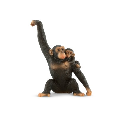 Bullyland  Csimpánz kölykével  játékfigura